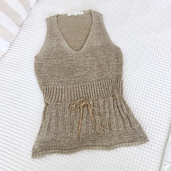 Max Studio Tops - Vintage Net Woven Knit Tank Top